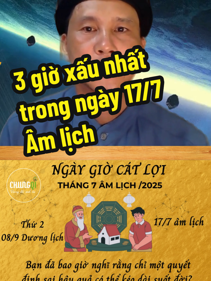 Ngày giờ tốt 17/7 Âm lịch #xemngaytot #phongthuy #xemngay #chungqi 