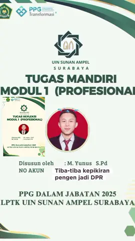 Cover Modul 1 Tugas Mandiri & Refleksi... #covermodulprofesional #ppgdaljab2025  #ppgkemenag #ppgpai #CapCut 