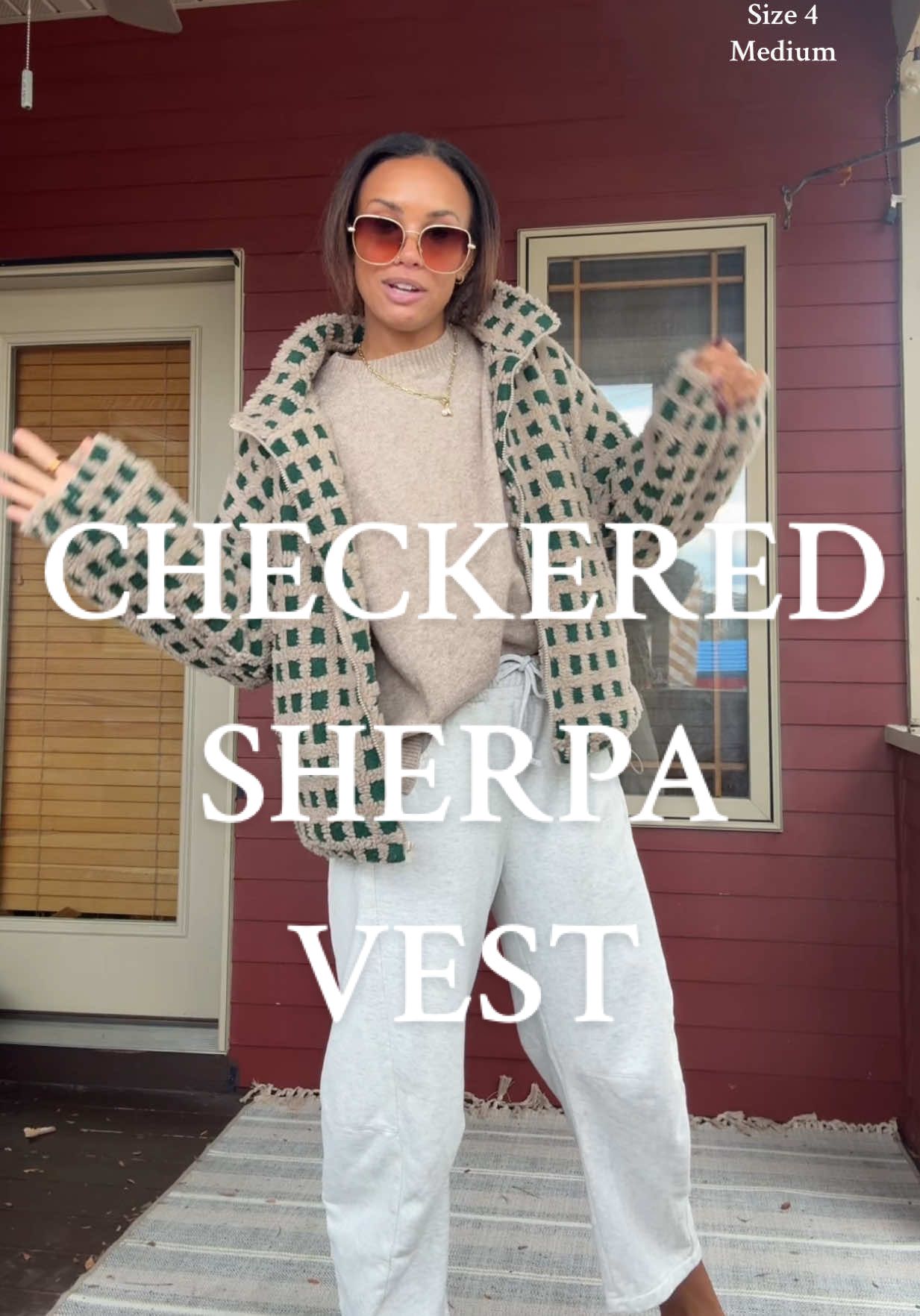 Plaid checkered Sherpa jacket! The ultimate fall jacket!!! #falljacket #sherpajacket #jacketseason #plaidjacket #fallfashion 