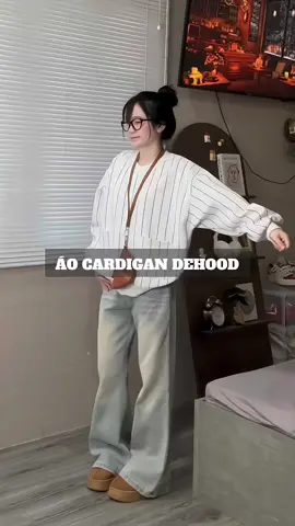 áo cardigan kẻ sọc #fyp #xuhuong #xh #cardigan #dehood 