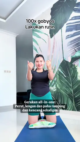 Gerakan mudah hempas perut buncit, lengan dan paha #olahragadirumah #simpleexercise #workout #kardio #fyp 