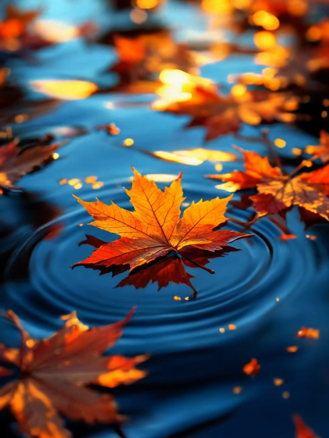 Live Wallpaper | Golden Autumn Drift 🍁✨ #autumnvibes #livewallpaper #fallseason #autumnleaves #serenevibes #relaxing #soothingvisuals #cozyvibes #aivideo #phonewallpaper