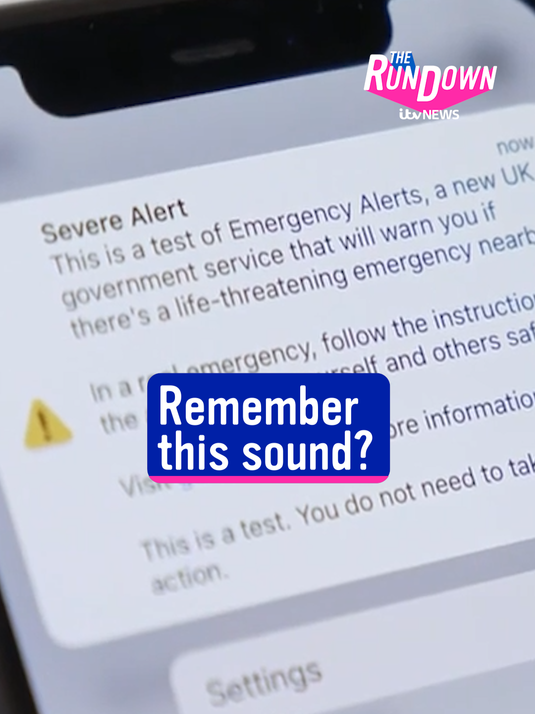 Remember this sound? Well you’ll be hearing the emergency test alert again tomorrow #itvnews #therundown