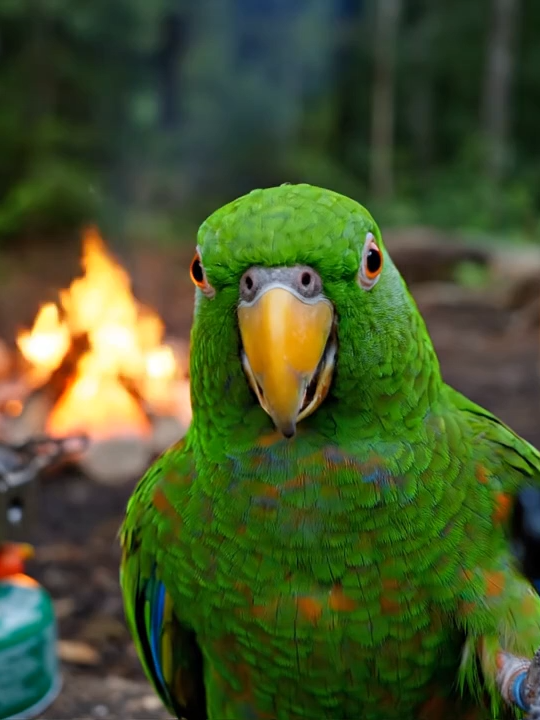 Birds, Tents & Trails: Camping with My Parrot   #ai#Parrot#camping#adventure#fyp