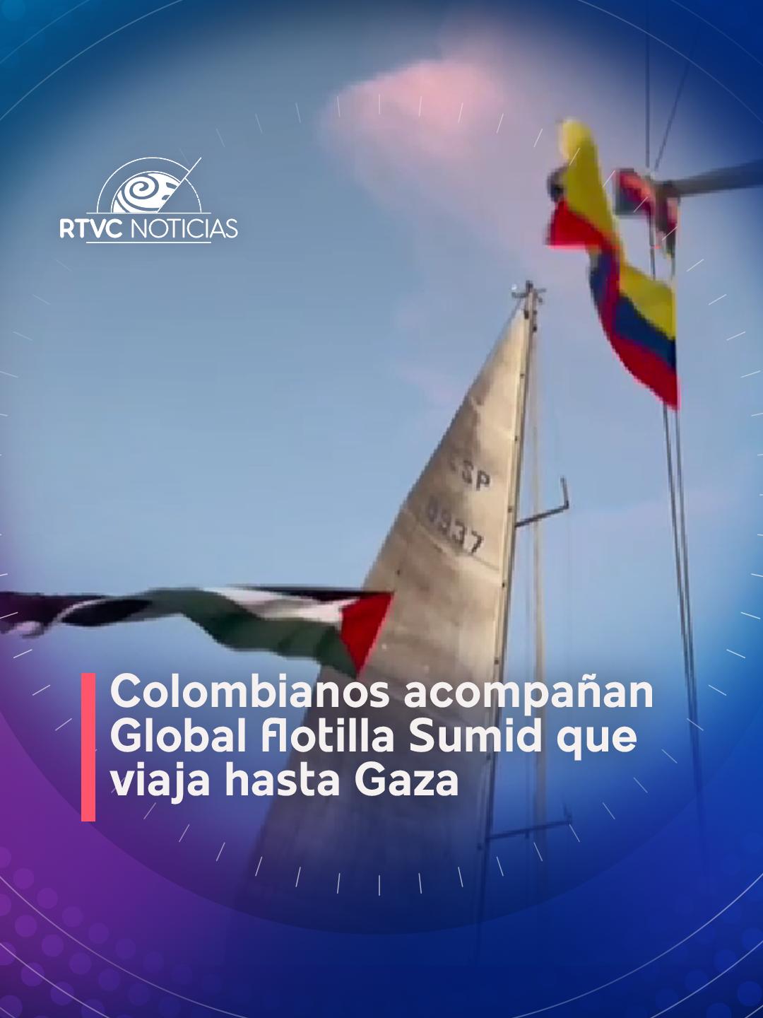 🚢 El grupo de seis colombianos que hace parte de la Global Sumud Flotilla o flotilla de la libertad navega a esta hora por el mar Mediterráneo para llegar a Túnez y que tiene como propósito viajar hasta la Franja  Gaza para ayudar a abrir el cerco humanitario, en medio del asedio de Israel.   🇵🇸 Mientras que en la Franja aumenta la cifra de víctimas por causa de hambre: seis casos se han reportado en las últimas 24 horas, sumándose a las 382 personas muertas por hambruna y desnutrición.  🇵🇸 Además, el ministerio de salud de Gaza informa que el total de víctimas entre quienes buscaban ayuda humanitaria ascendió a más de 2.300 personas. 🔴 Más detalles en nuestra emisión de #RTVCNoticias