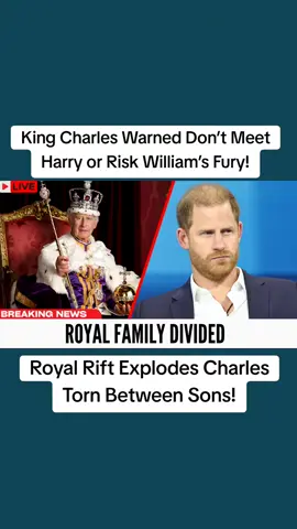 King Charles Warned: Don’t Meet Harry or Risk William’s Fury! King Charles faces a tough choice: should he meet Prince Harry, or risk angering Prince William forever? This royal rift could shake the monarchy to its core. #KingCharles #uknews #PrinceHarry #PrinceWilliam #monarch