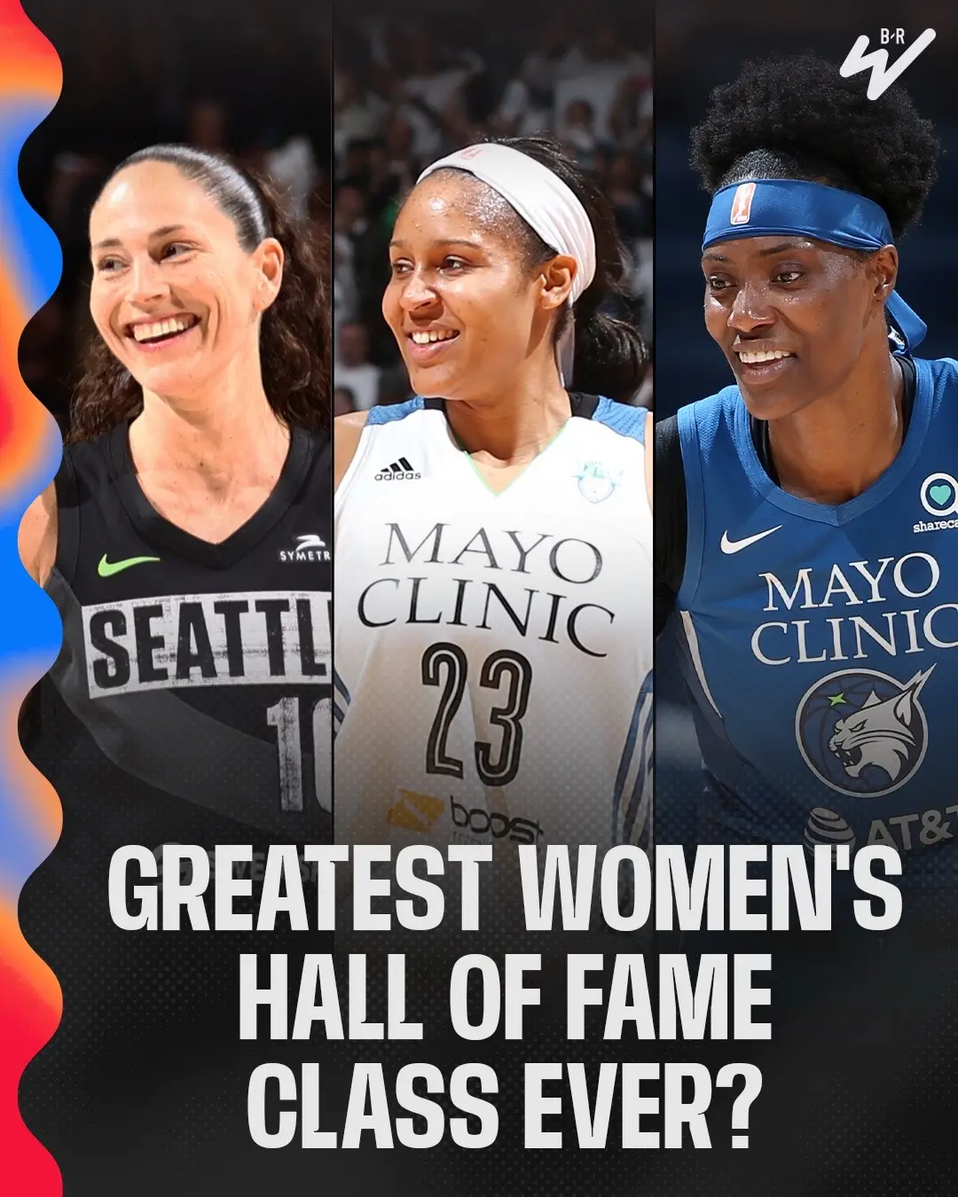 Sue Bird, Maya Moore, and Sylvia Fowles will be inducted into the Hall of Fame tonight 🔥 Between the 3 of them: 🏆 10 WNBA titles ⭐️ 26 All-Star appearances 🏅 11 Gold Medals 🔥 22 All-WNBA teams made Best women's class ever? #WNBA #womensbasketball #basketball #halloffame 