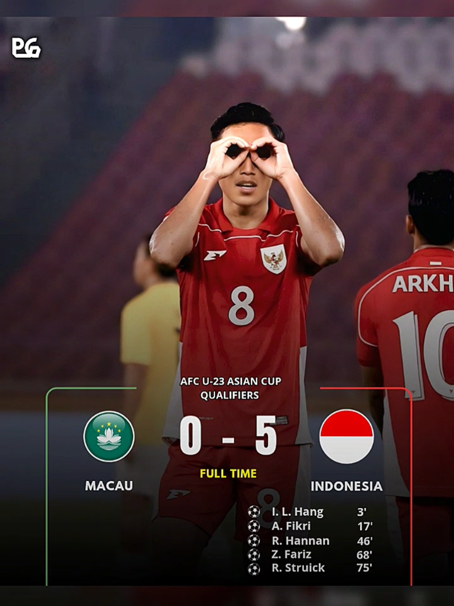 Easy To Win‼️Alhamdulillah Garuda Muda Meraih Kemenangan Besar Atas Macau 0-5🔥🇮🇩🦅 - - 📷 IG: pesona_garudaa - - #fulltime #kemenangan #garudamuda #timnasindonesia #macau #afcu23asiancupqualifiers #fyp #pesonagaruda 