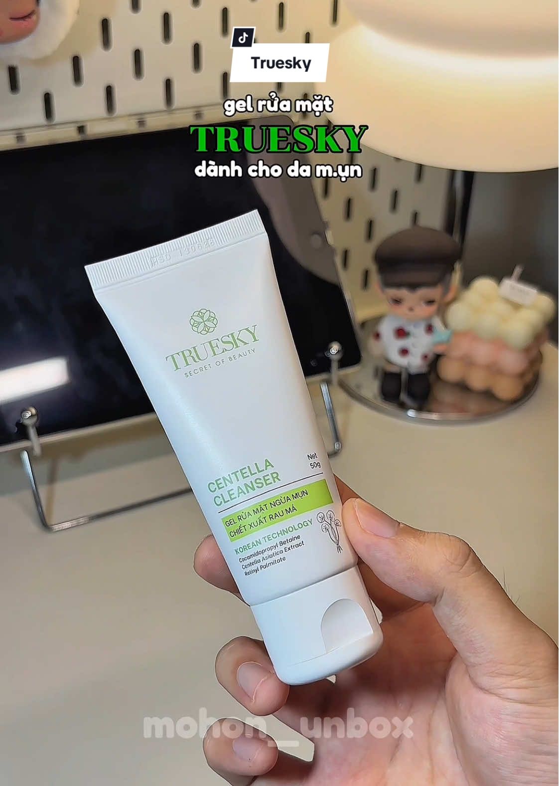 Hỗ trợ làm sạch, gi.ảm dầu, ng.ừa m.ụn #unboxing #muataitiktokshop #gelruamat #truesky #chamsocdamat 