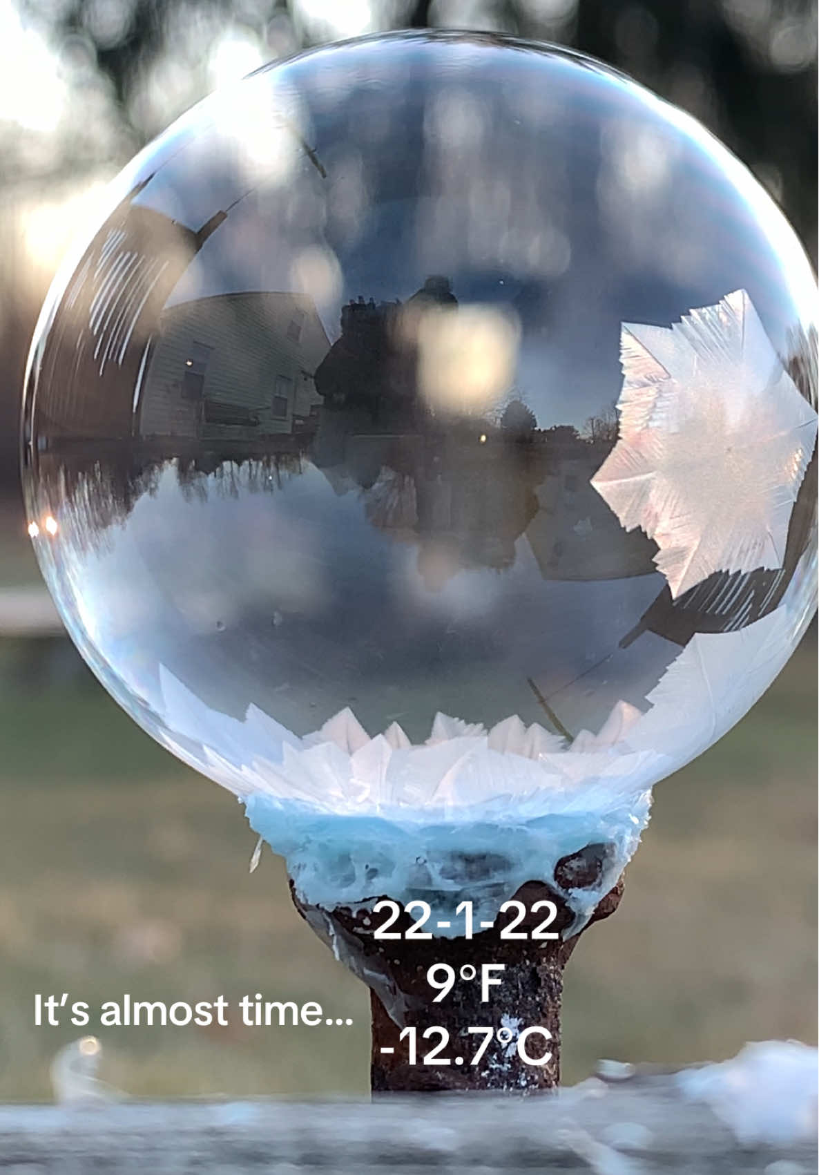 It’s almost time for frozen bubble season! 🫧 #realtime #cold #frozenbubble #frozencrystals 