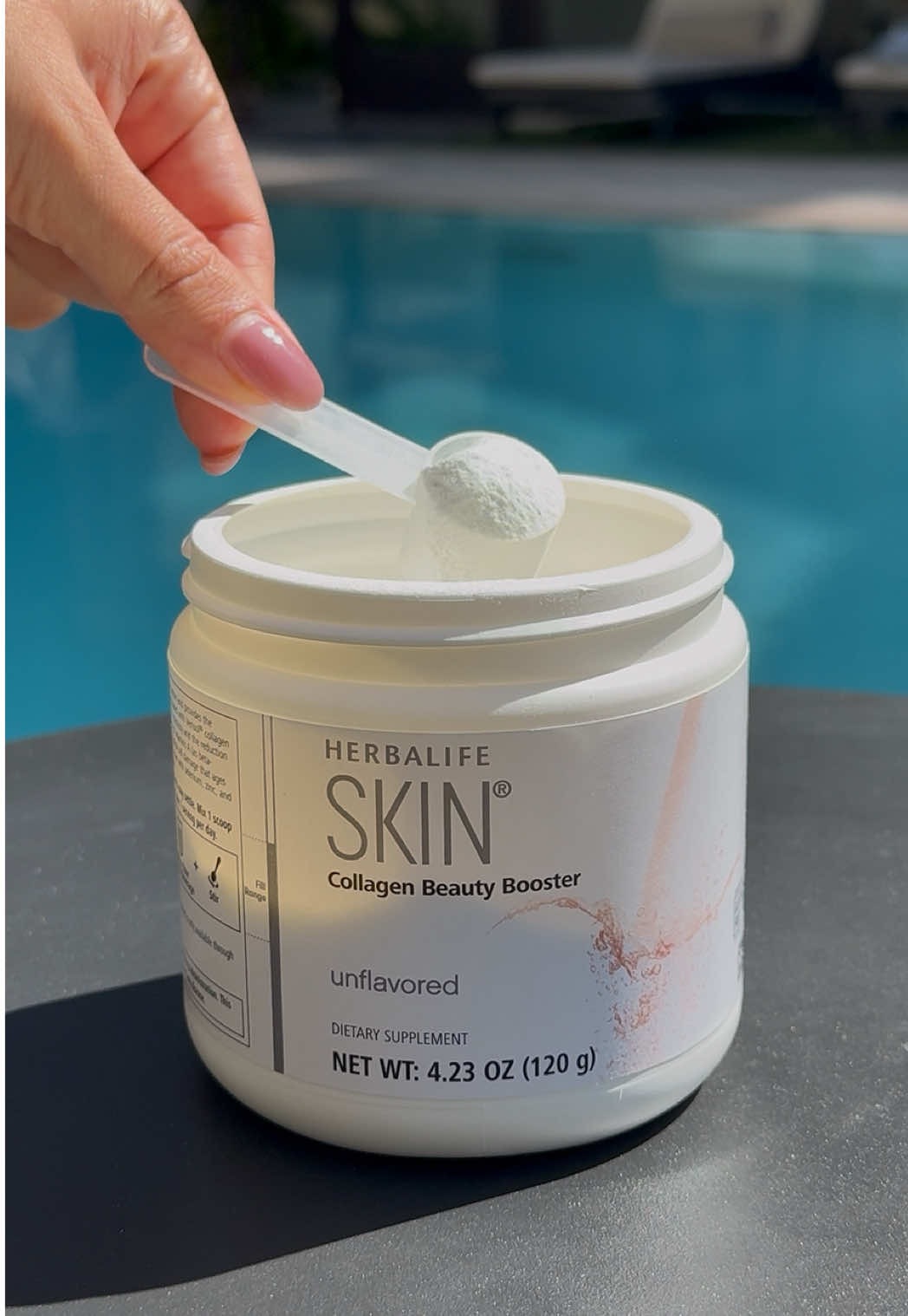 Collagen Beauty Booster Unflavored ✨ What’s inside matters..   🌸 Verisol®† collagen peptides – support collagen & elastin production* 💧 Tested to support skin moisturization,‡ elasticity & reduce fine wrinkles* 🌟 Vitamins A, C & E – help protect against free radical cell damage* 💅 Biotin, selenium & zinc – support strong nails & healthy hair* 🥤 Powder form | No artificial flavors or sweeteners | Gluten-free | Made with non-GM ingredients†† #Herbalife #HerbalifeUSA †Verisol® is a registered trademark of GELITA AG. ‡Skin moisturization is a benefit exclusive to Herbalife SKIN® Collagen Beauty Booster Unflavored. §Bioactive Collagen Peptides® is a registered trademark of GELITA AG. **Reduction of cellulite is a benefit exclusive to Herbalife SKIN® Collagen Beauty Booster Strawberry Lemonade. *These statements have not been evaluated by the Food and Drug Administration. This product is not intended to diagnose, treat, cure or prevent any disease.