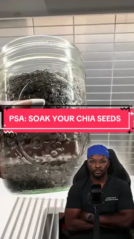 🚫 Stop eating large amounts of chia seeds dry! These tiny powerhouses can absorb 10–12x their weight in water. If you eat them dry, they can swell in your throat or gut, causing health issues or worse. ✅ The best way? Soak them for 20–30 minutes (or overnight) in water or milk. That way, they’re easier to digest and you unlock their full benefits: ✨ Fiber for gut health ✨ Omega-3s for heart & brain ✨ Protein + antioxidants to keep you full and energized Next time, let them puff up before they go down. Your body will thank you! #chiaseeds #guthealth #fiber #digestivehealth 