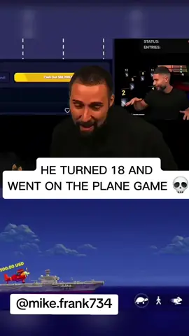 He just turned 18 and went on the plane game #roobetwins #roobetcontent #roobetwin #roobetclips 
