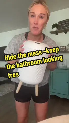Motion sensor bathroom garbage can 🙌 Keeps everything private, clean, and hidden away. No touching, no awkward lid flipping, and no worries when guests come over. One of those small upgrades that makes a big difference. #motionsensorgarbagecan #bathroomfinds #bathroommusthaves #homesolutions bathroom trash can motion activated trash can cute trash can 