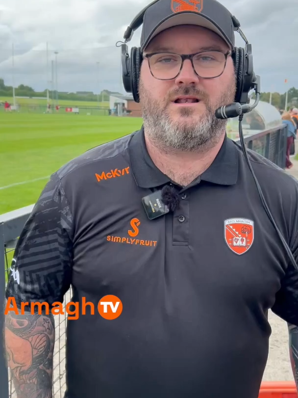 Half Time here in a very windy St Pauls. Join us LIVE for the second half.. https://tv.armaghgaa.net/