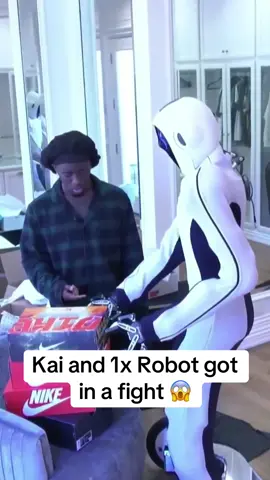 They about to fight 😂 #fyp #you #mood #streamer #kaicenat #kai #robot #clanker #fighter 