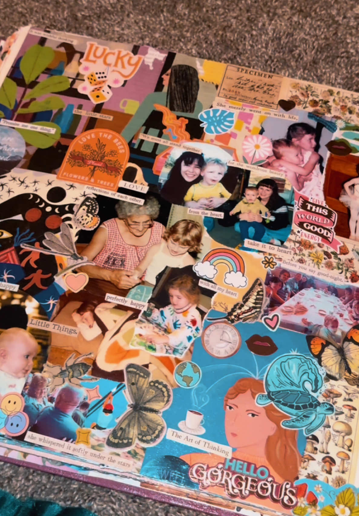 I’m really loving how this book is turning out 🥹❤️ #scrapbooking #collage #collageart #journal #visionboard 
