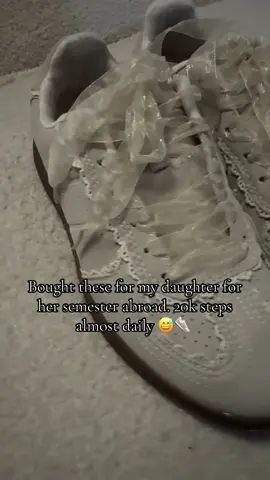 Candy sneakers handle European cobblestone and thousands of steps? I got these for my daughter for her semester abroad and so far so good! Lightweight, 2 laces, cushioned inside, super cute.  #cushionaire #walkingsneakers #studyabroadmusthaves 