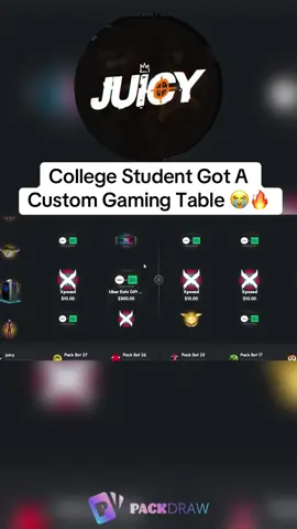 College Student Got A Custom Gaming Table 😭🔥 #kickstreaming 