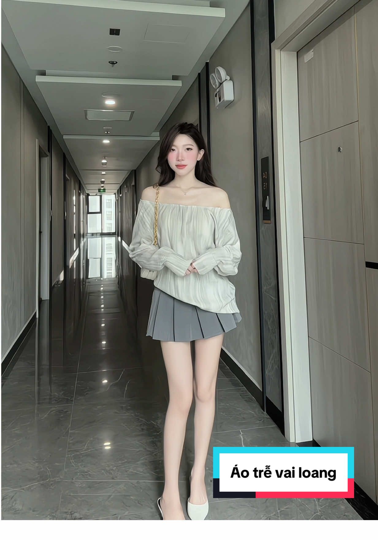 Áo trễ vai LOANG XÁM đã về nha các chị emmm #samhyewear #aoxinh #xuhuong #aotrevaitieuthu #outfitideas 