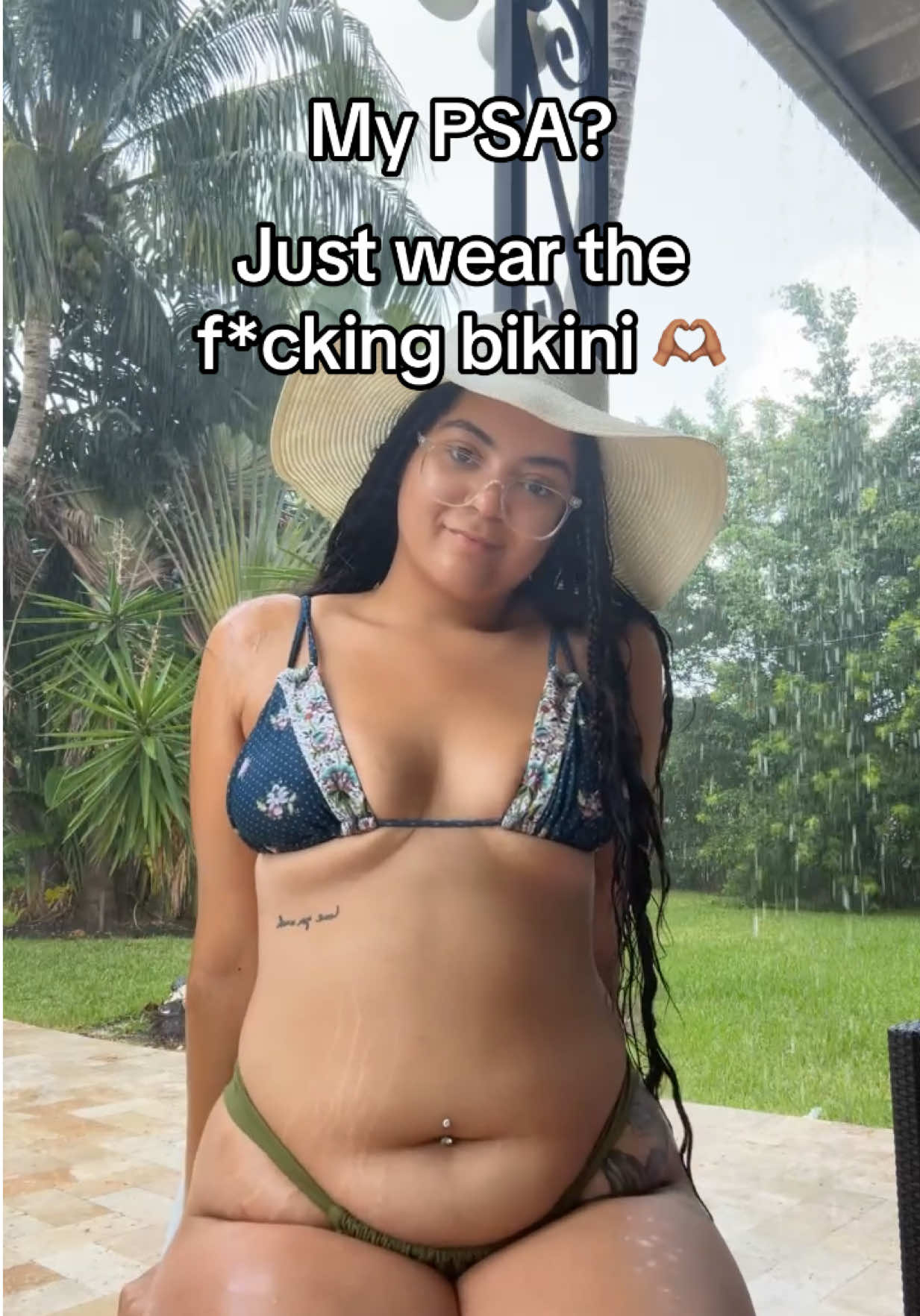 WEAR WHAT YOU WANT!! You have your whole life to live in your body, spend more time loving it and less time criticizing it 🙂‍↕️  #bodypositivity #midsize #bikini #stretchmarks #fat #selflove #behappy #fyp #viral #loveyourself❤️ 