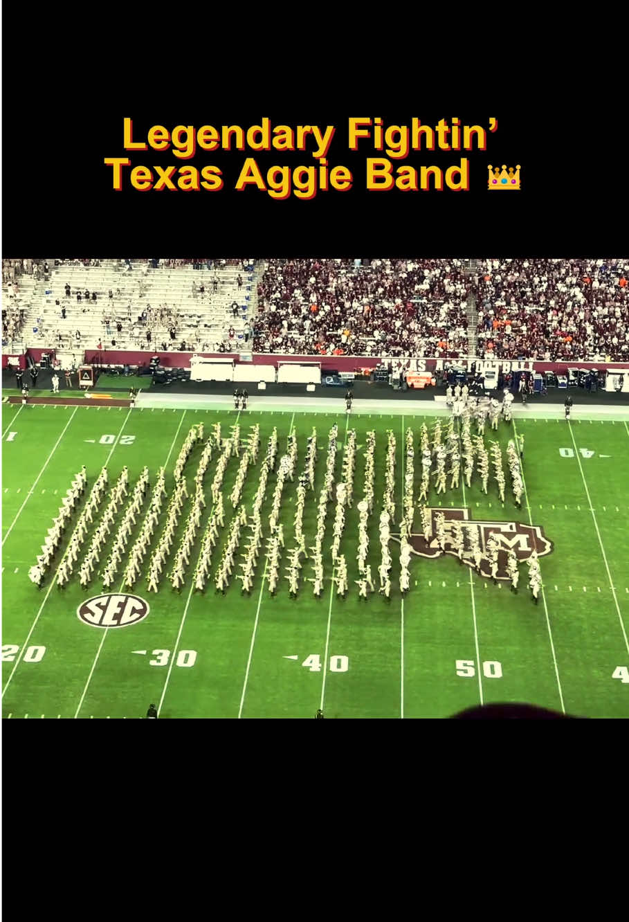 Texas Aggie Band Owns The Field 🇺🇸🏟️🔥  #marchingband#drumcorps#usa#fyp#viral
