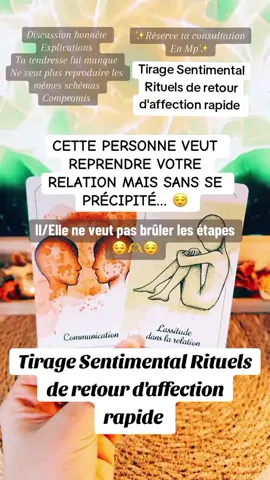 Cette personne veut reprendre votre relation mais sans se précipiter  Tirage Sentimental Rituels de retour d'affection rapide  #retouraffectif #retourdaffection #tiragesentimental #amour #voyanceenligne 