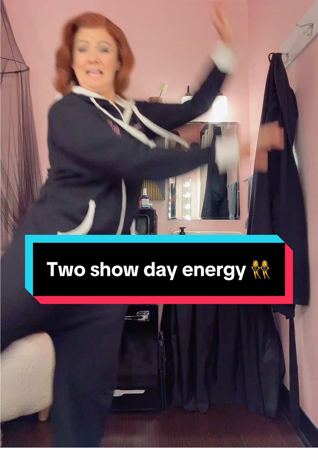 It takes all the personalities to get through two show days! Haha.  @Death Becomes Her #natbecomesher #nataliecharleellis #broadway #funnyvideos #theatretok 