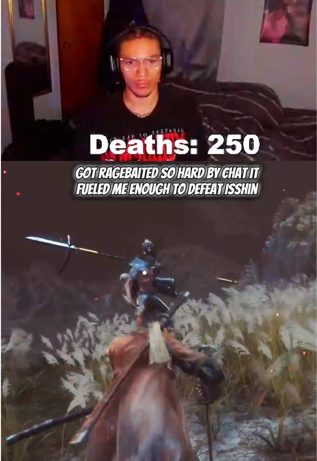 Peak ending right by the edge of the cliff too #isshintheswordsaint #swordsaintisshin #sekiroending #purificationending #itsonlyzae 