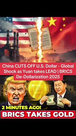 China CUTS OFF U.S. Dollar - Global Shock as Yuan takes LEAD | BRICS De-Dollarization 2025 #trumpnews #fyp #breakingnews #tariffs #dollarization 