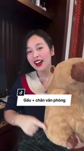 Gấu + chăn văn phòng 