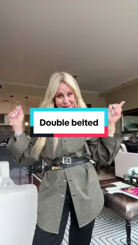 One more way to style my @H&M check shirt. Double belted 