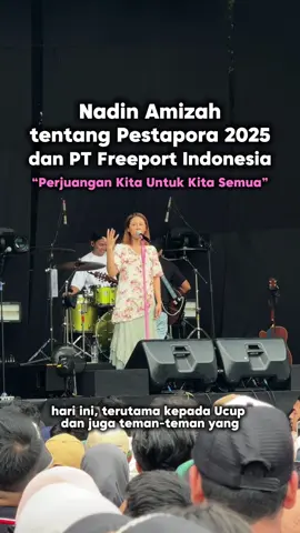 Pesan dari @nadin⋆.ೃ࿔*:･ teruntuk @kikiauliaucup @Pestapora dan teman-teman di Industri Kreatif yang membuat acara besar lainnya. “Perjuangan kita tetap sama, perjuangan kita untuk kita semua” Semangat untuk semua pekerja kreatif di industri musik Indonesia 🔥 #Pestapora #pestapora2025 #jakarta #fyp #nadinamizah 