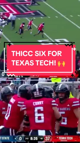 A BIG MAN TOUCHDOWN! 🙏 (via @Big 12 Conference) #CollegeFootball #texastech #highlights #sports 