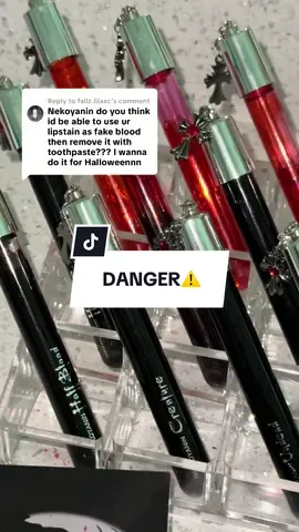 Replying to @fallz.lilaxc BEWARE. #makeup #SmallBusiness #altmakeup  #darkfantasy #lipstain 