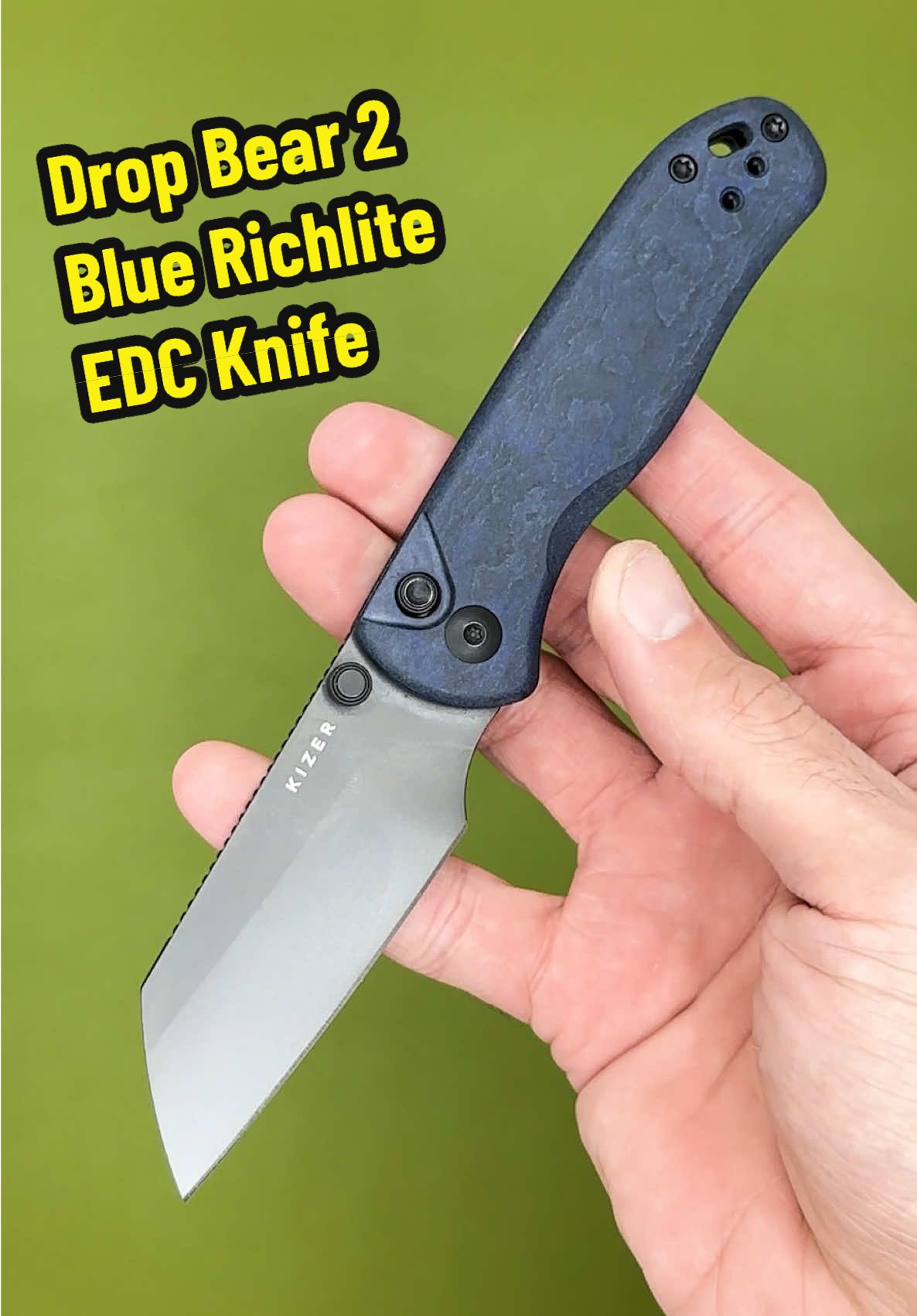 The Kizer Drop Bear 2 pocket knife with canyon blue richlite handles and a Nitro-V Sheepsfoot blade just came back in stock. This features their snappy and strong button operated liner lock…much stronger than your traditional button lock. A great lightweight EDC knife. @KIZER EDC #everydaycarry #knife #pocketknife #edcknife #creatorsearchinsights 