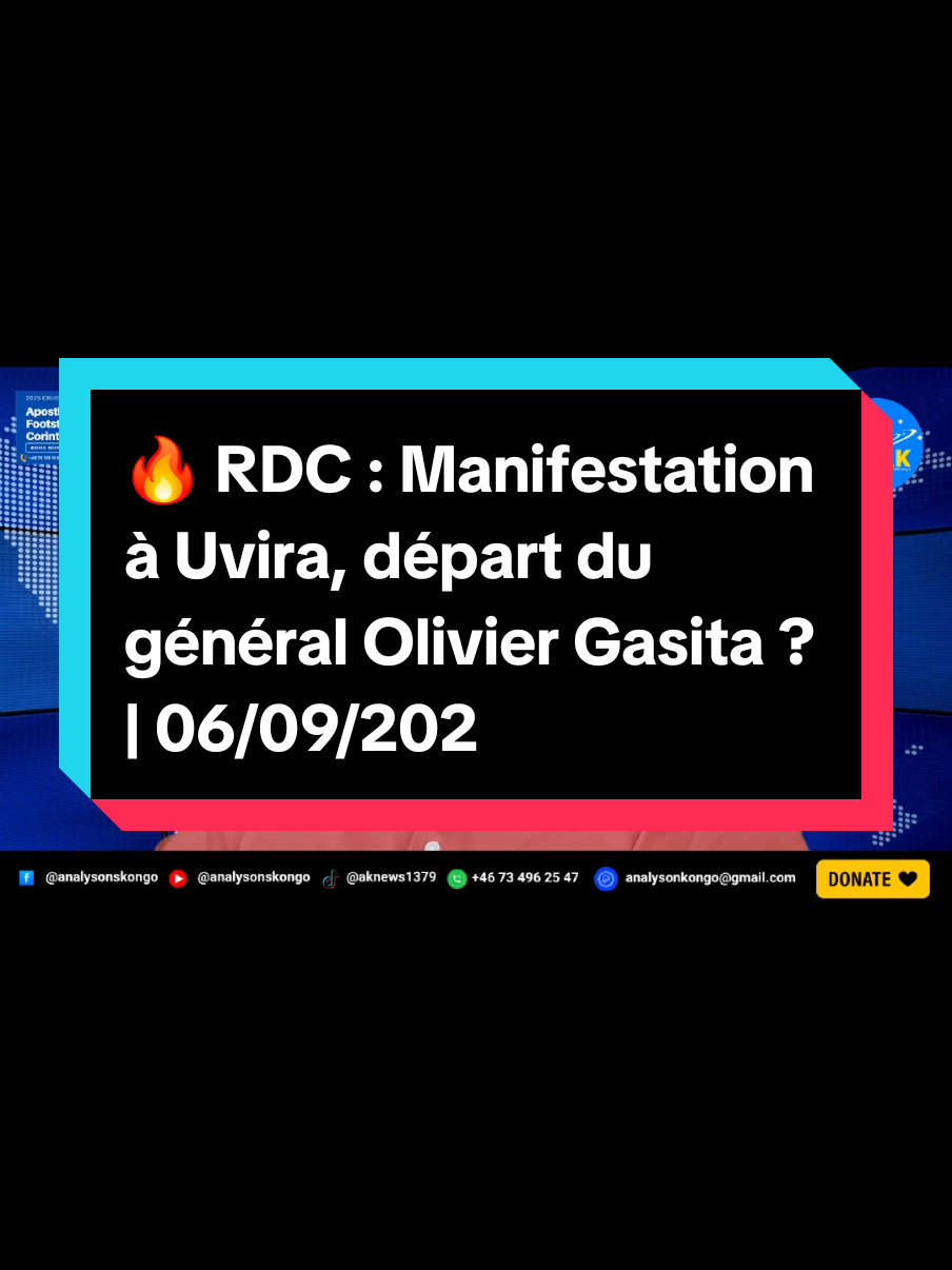 🔥 RDC : Manifestation à Uvira, départ du général Olivier Gasita ? | 06/09/2025#bukavu🇨🇩 #rdcongo🇨🇩 #france #kinshasa🇨🇩 