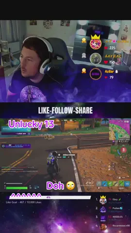 #tiktoklive #livehighlights #Fortnite #gamedefeat #13