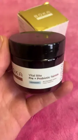Boka Well Vital Bite Pre + Probióticos - Sabor a menta sin azúcar 30 tabletas masticables con BLIS K12 y vitamina D3 K2 para dientes y encías #naturalsupplements #probiotic #liquidvitamins #healthfood #probiotictoothpaste 