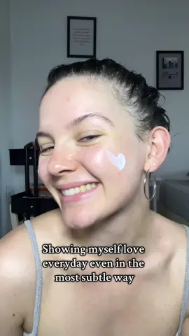 Put this little heart on my cheek every single day 🫶🏼 #skincare #selflove #SelfCare #skintok 