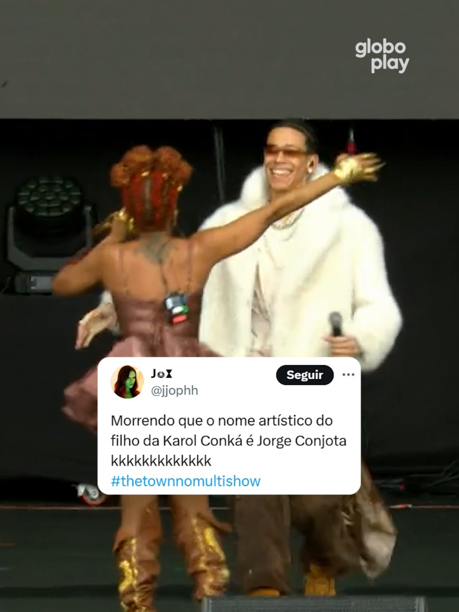 A @karolconka bem MAMACITA orgulhosa chamou o filho, Jorge ConJota, para brilhar no palco The One! 😍 #KarolConkáNoMultishow #TheTownNoMultishow #TheTown2025
