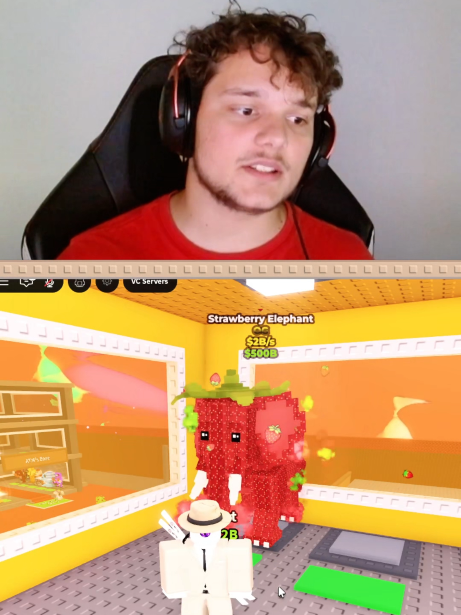 J'ai eu l'éléphant fraise avec @vincent.cltt (le Goat me l'a laisser) sur SAB (Steal a Brainrot) #stealabrainrot #robloxfrance #guiguirbx #robloxfr #sab