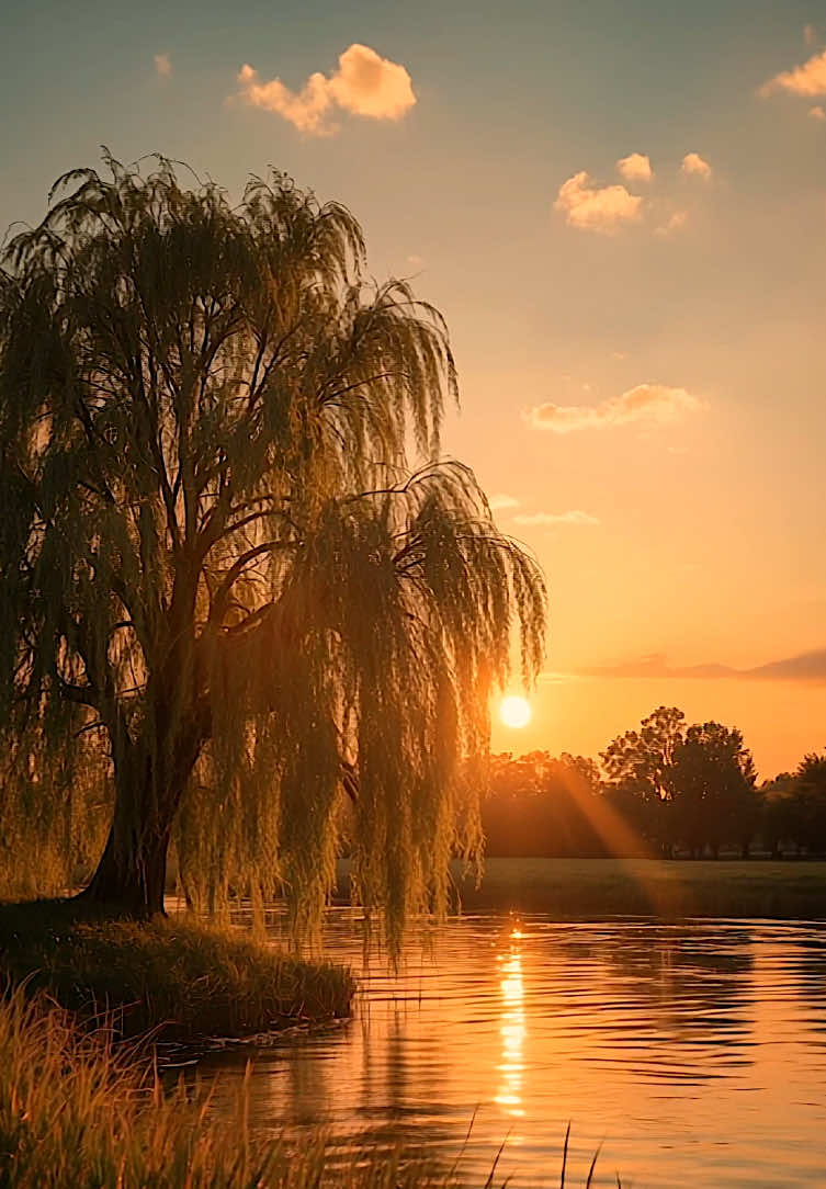 Golden pond in the evening light #RelaxationTV #naturelovers #sunset #forestlover #relaxingtime #foryou #naturetok #soothingvibes #calmingvideo  