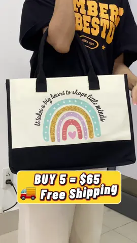 The perfect teacher gift - stylish,durable and practical BUY 3 only $45  BUY 5 only $65 + FREE SHIPPING 🚚 Grab the Teacher Tote Set now 👜 #sale #teacherappreciation #giftideas #collection #combo 