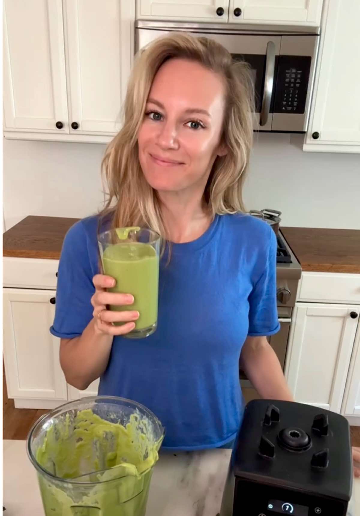 My go-to green protein smoothie. Fast, simple, and packed with goodness. And I promise it tastes real good too! 💚🥤✨  #Smoothie #Recipe #TasteTest 