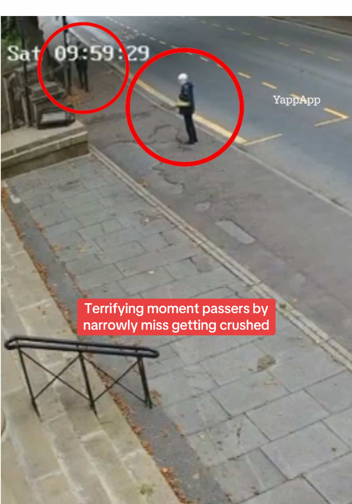 Terrifying moment passers by narrowly miss getting crushed by collapsed Victorian church. #victorianchurch #buildingcollapse #terrifyingmoment 