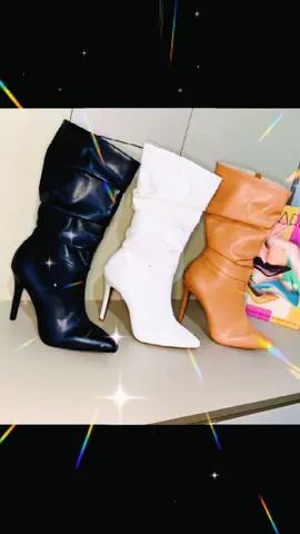 Bota feminina cano médio salto fino sanfonada zíper forrada #bota #feminina #salto 