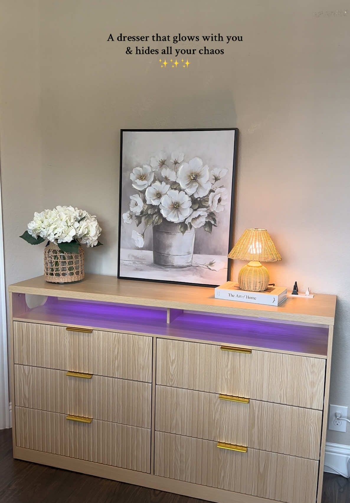 Not just storage—mood lighting, built in charging station for your devices and fluted details 😍 Plus it’s giving luxury without the luxury price tag.  Grab it from the link.  @HOMEWAY  #fluteddresser #dresser #dresserwithchargingstation #6drawerdresser #homeway 