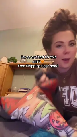 Disregard how I look 🤣 I’ve been cleaning and moving stuff all morning and came home to get all my packages! #unboxing #halloweentown #shirt #tiktokshop 