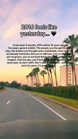 In less than 4 months, 2016 will be 10 years ago. Ten. Years. Gone in a blink. The people you thought would always be there? Some are just memories now. The dreams you thought were unshakable? Some faded, some evolved. But you’re still here. You’ve changed. You’ve grown. You’ve survived things the 2016 you couldn’t even imagine. And one day, you’ll look back on this moment the same way. So don’t drift. Don’t wait. Live it now — because once it’s gone, it’s gone forever. TimeFlies #ThenAndNow #GrowthJourney #2016FeelsLikeYesterday #LiveInTheNow #panamacitybeach 